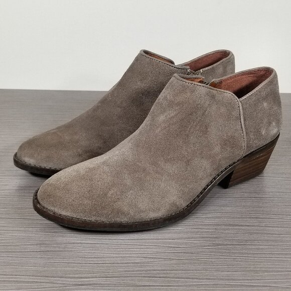 Lucky Brand Faithly Ankle Bootie, Taupe Suede, Womens Various Sizes - Picture 1 of 11